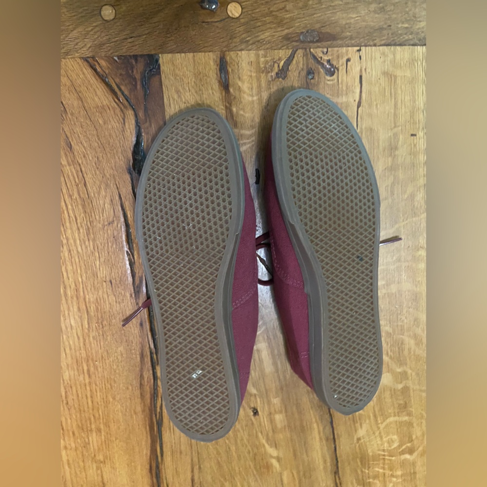 Vans Maroon Canvas Comfortable Lace-Up Shoes, Perfect to Dress Up or Down, Sz 10 - Picture 6 of 9